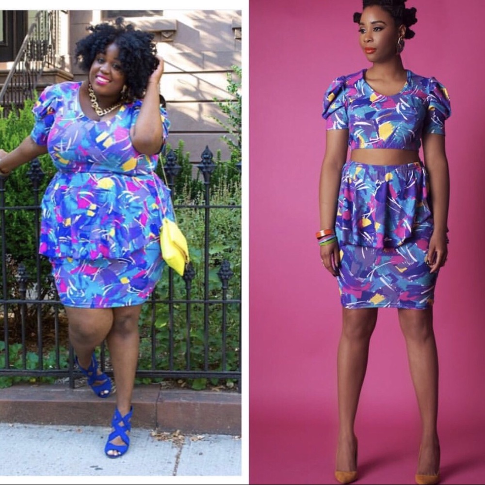 Crop Top & Peplum Skirt